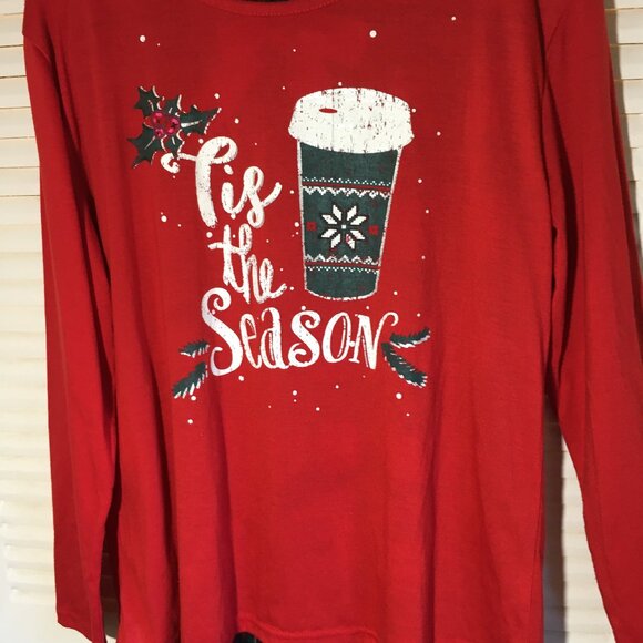 sz large Christmas pajamas tis the season by Sleep On It fleece bottoms - Picture 2 of 5